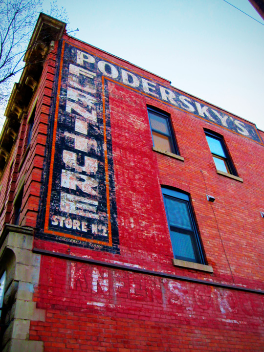 Crazy about the old painted signs on many buildings...